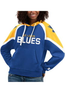 Starter St Louis Blues Womens Blue Journeyman Hooded Sweatshirt