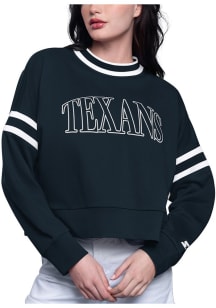 Starter Houston Texans Womens Navy Blue Power Play Crew Sweatshirt