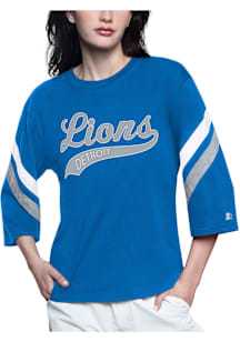 Starter Detroit Lions Womens Blue Hail Mary LS Tee