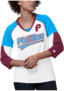 Starter Philadelphia Phillies Womens White Power Play LS Tee