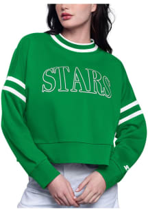 Starter Dallas Stars Womens Kelly Green Power Play Crew Sweatshirt