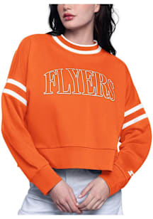 Starter Philadelphia Flyers Womens Orange Power Play Crew Sweatshirt