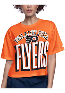 Starter Philadelphia Flyers Womens Orange Play Short Sleeve T-Shirt