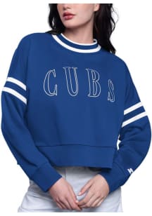 Starter Chicago Cubs Womens Blue Power Play Crew Sweatshirt