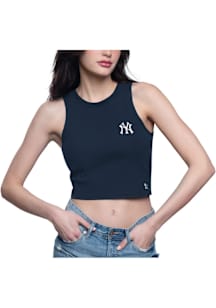 Starter New York Yankees Womens Navy Blue Show Up Tank Top