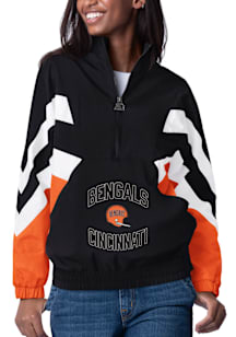 Starter Cincinnati Bengals Womens Black Renegade Qtr Zip Pullover