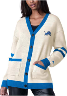 Starter Detroit Lions Womens Grey Fast Break Long Sleeve Cardigan