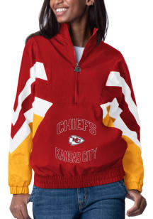 Starter Kansas City Chiefs Womens Red Renegade Qtr Zip Pullover