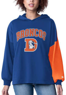 Starter Denver Broncos Womens Blue Power Move Hooded Sweatshirt