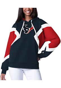 Starter Houston Texans Womens Navy Blue Game On Hooded Sweatshirt