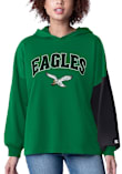 Starter Philadelphia Eagles Womens Kelly Green Power Move Hooded Sweatshirt