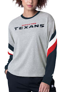 Starter Houston Texans Womens Grey Triple A LS Tee