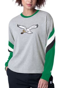 Starter Philadelphia Eagles Womens Grey Triple A LS Tee