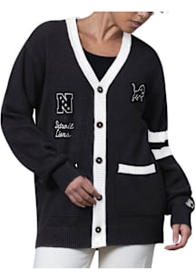 Starter Detroit Lions Womens Black Back Shot Long Sleeve Cardigan