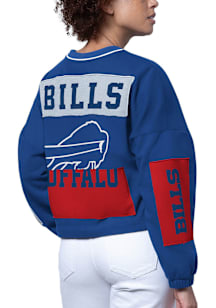 Starter Buffalo Bills Womens Blue Shortstop Crew Sweatshirt