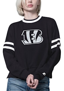 Starter Cincinnati Bengals Womens Black Rally Crew Sweatshirt