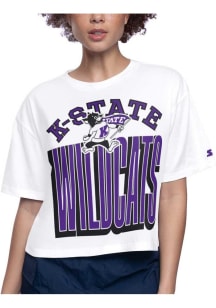 K-State Wildcats White Starter Play the Ball Short Sleeve T-Shirt