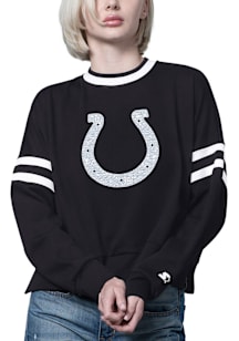 Starter Indianapolis Colts Womens Black Rally Crew Sweatshirt