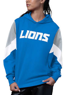 Starter Detroit Lions Womens Blue Scrimmage Hooded Sweatshirt