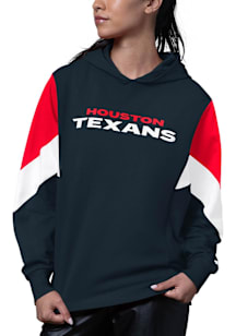 Starter Houston Texans Womens Navy Blue Scrimmage Hooded Sweatshirt