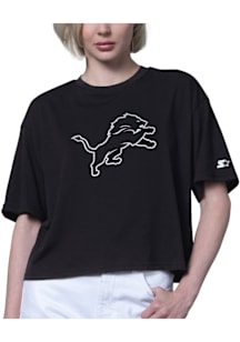 Starter Detroit Lions Womens Black Holy Grail Short Sleeve T-Shirt