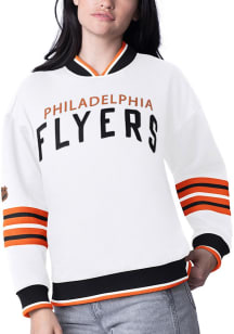 Starter Philadelphia Flyers Womens White Wild Card Crew Sweatshirt