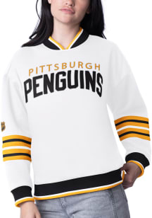 Starter Pittsburgh Penguins Womens White Wild Card Crew Sweatshirt