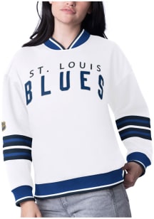 Starter St Louis Blues Womens White Wild Card Crew Sweatshirt