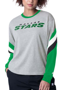 Starter Dallas Stars Womens Grey Triple A LS Tee