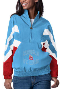 Starter St Louis Cardinals Womens Light Blue Renegade Qtr Zip Pullover
