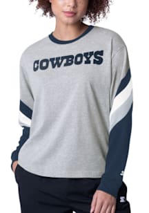 Dallas Cowboys Womens Grey Triple A LS Tee