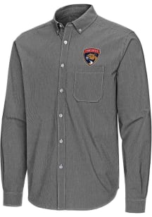 Antigua Florida Panthers Mens Black Porter Long Sleeve Dress Shirt