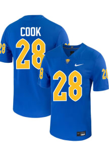 Justin Cook  Mens Blue Pitt Panthers Football Name And Number Football Jersey