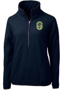 Cutter and Buck Nashville SC Womens Navy Blue Cascade Sherpa Qtr Zip