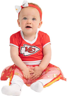 Kansas City Chiefs Infant Girls Red #1 Fan Set Top and Bottom