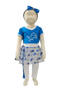 Detroit Lions Infant Girls Blue #1 Fan Set Top and Bottom