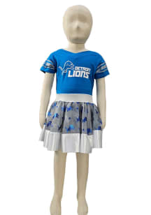 Detroit Lions Toddler Girls Blue MVP Short Sleeve Dress