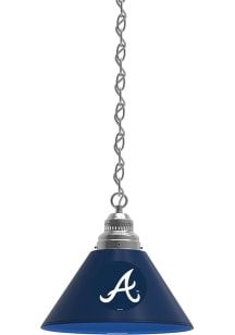 Atlanta Braves Single Silver Billiard Lamp