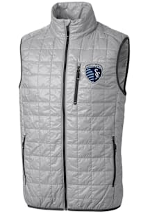 Cutter and Buck Sporting Kansas City Mens Grey Rainier PrimaLoft Sleeveless Jacket
