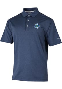 Mens Drexel Dragons Navy Blue Columbia Sand Tee Vault Short Sleeve Polo Shirt