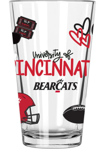Red Cincinnati Bearcats 16oz Pint Glass