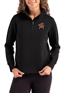 Cutter and Buck Maryland Terrapins Womens Black Roam Qtr Zip