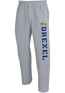 Mens Drexel Dragons Grey Champion Open Bottom Sweatpants