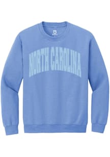 Summit Sportswear North Carolina Womens Light Blue Wordmark Crew Sweatshirt