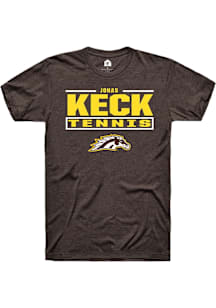 Jonas Keck Western Michigan Broncos Brown NIL Stacked Box Short Sleeve Player T Shirt