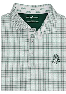 Michigan State Spartans Mens White Gruff Sparty Short Sleeve Fashion Polo