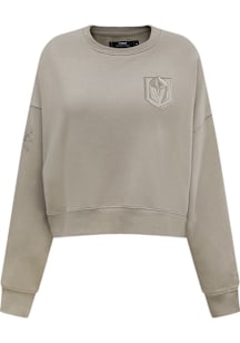 Pro Standard Vegas Golden Knights Womens Tan Neutral Crew Sweatshirt
