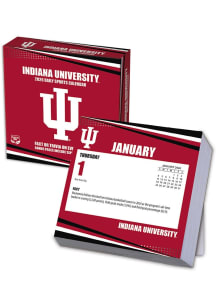 Crimson Indiana Hoosiers 2026 Boxed Daily Calendar