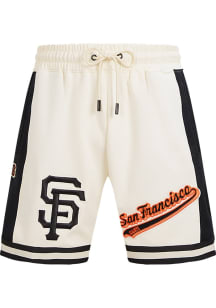 Pro Standard San Francisco Giants Mens White Script Tail Shorts
