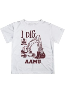 Vive La Fete Alabama A&amp;M Bulldogs Infant Excavator Short Sleeve T-Shirt White